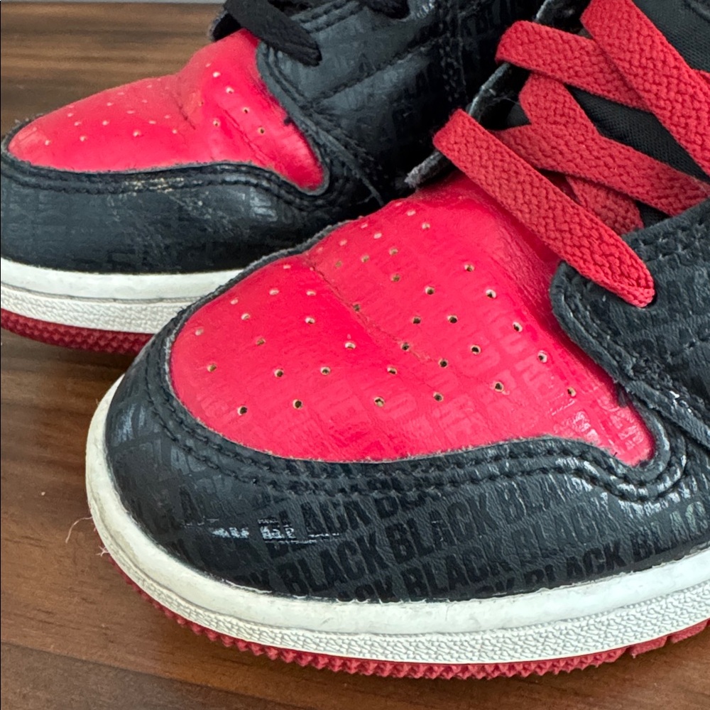 Nike Air Jordan‎ 1 Mid GS "BRED TEXT" Bred DM9650-001 size 6Y - Picture 7 of 10